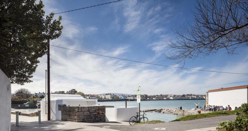 Sandycove Bathing and Lifeguard Hut, View from North, DLR Architects, Dun Laoghiare, Sandycove