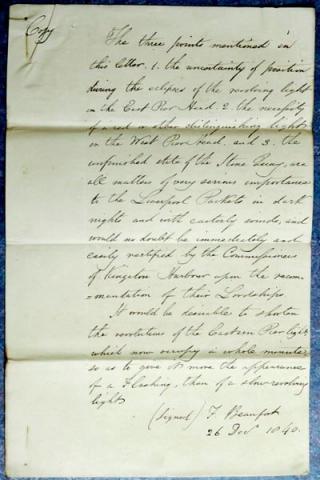 Admiral Beaufort Letter