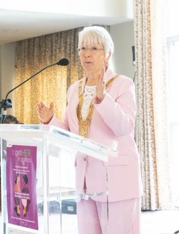 Mary Hanafin, An Cathaoirleach, Speaking at TogetHER in Politics Councillor Mary Hanafin, An Cathaoirleach