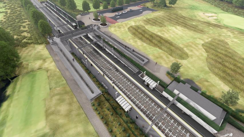 New DART station at Woodbrook, Shankill