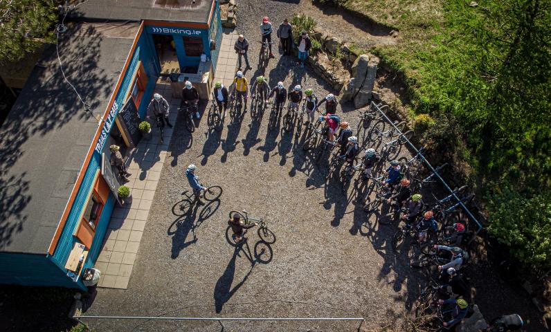 Trail Cafe meeting point - Biking.ie at Ticknock Forest Co Dublin
