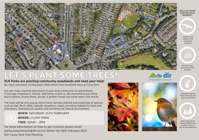 Tree planting in Cluny Park