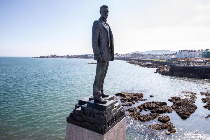 Rogar Casement statue at the renovated Dun Laoghaire Baths, Dun Laoghaire Co Dublin