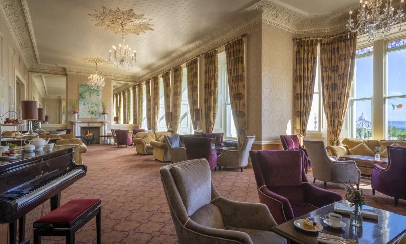 The Royal Marine Hotel drawing room.