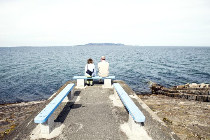 Watching the world go by - East Pier looking out to Howth. Dun Laoghaire Co Dublin