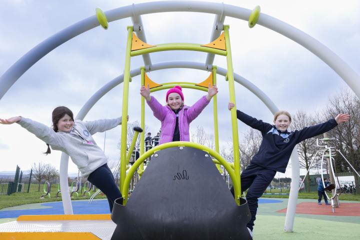 Wheelchair user We-Go-Swing installed in Kilbogget Park