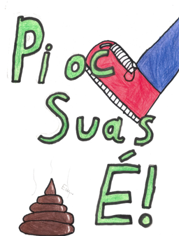 Dog fouling awareness poster from Our Lady's Grove with the slogan: Pioc Suas É