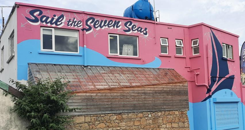 Mack Signs Sail the Seven Seas INSS mural Dún Laoghaire