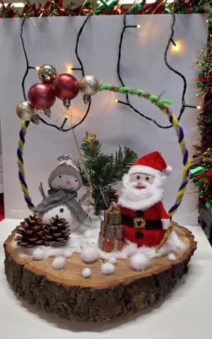 Recycled Christmas Decoration Santas Grotto