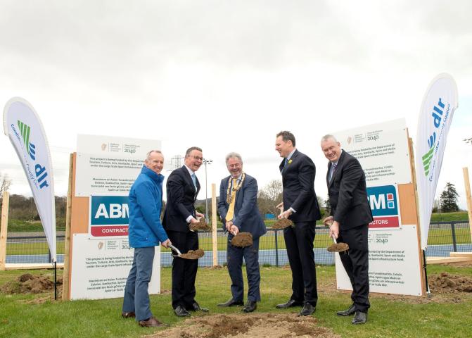 Gerry McGrath, DSDAC; Minister O’Donovan; Cllr. Jim O’Leary, Cathaoirleach dlr, Minister McConalogue and Frank Curran, Chief Executive dlr.