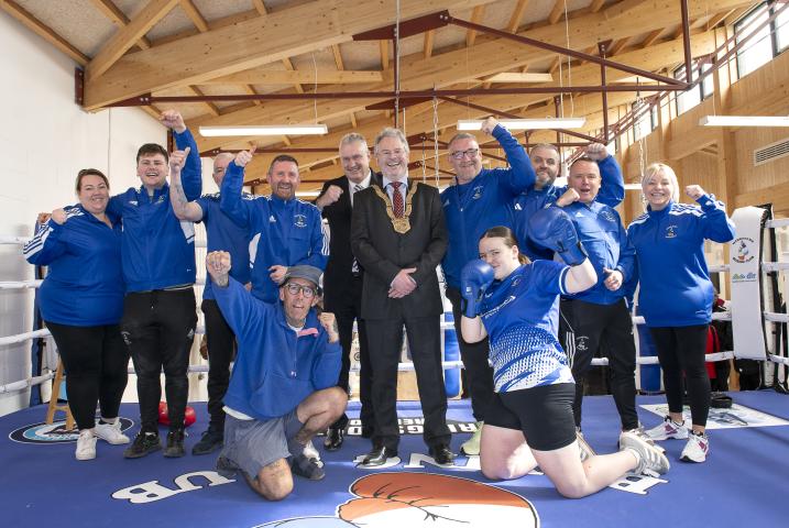 Launch of Mounttown Boxing Club with members