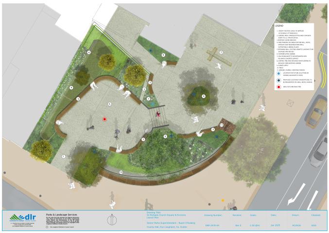 Proposed layout at St Michael's Church