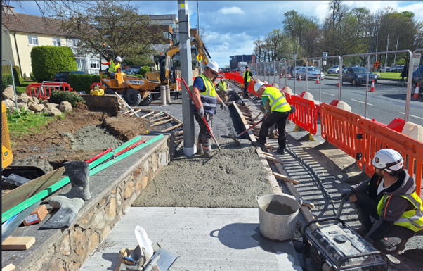 Road works on Baker's road