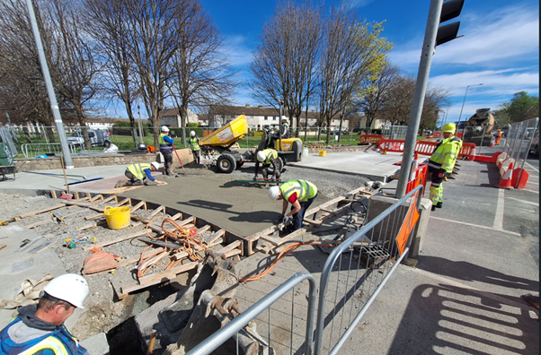 Road works on Baker's road