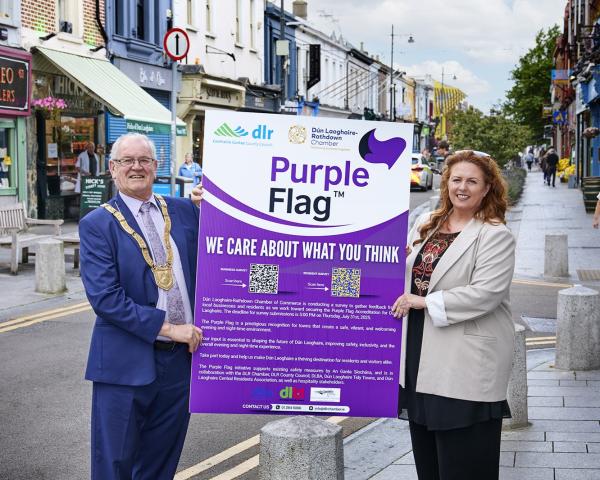 Cllr Jim Gildea, Cathaoirleach, Dún Laoghaire-Rathdown County Council and Colette O’Sullivan CEO of DLR Chamber