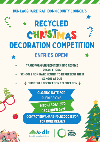 2025 Recycling Christmas Decoration Competition Announcement poster