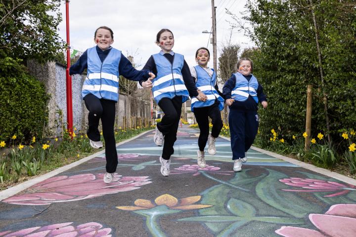 kids dancing and walking