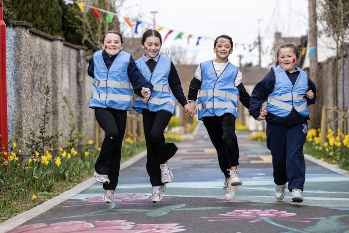 Students from St. Kevin’s National School during the official launch.