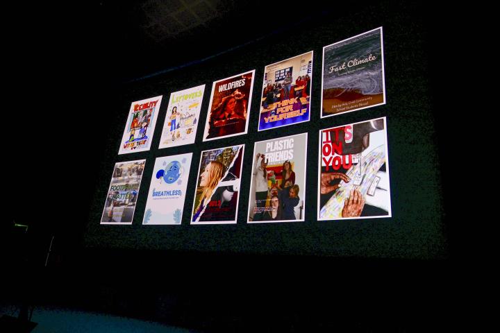A display of posters used for dlr entries into the Rubbish Film Festival 2026