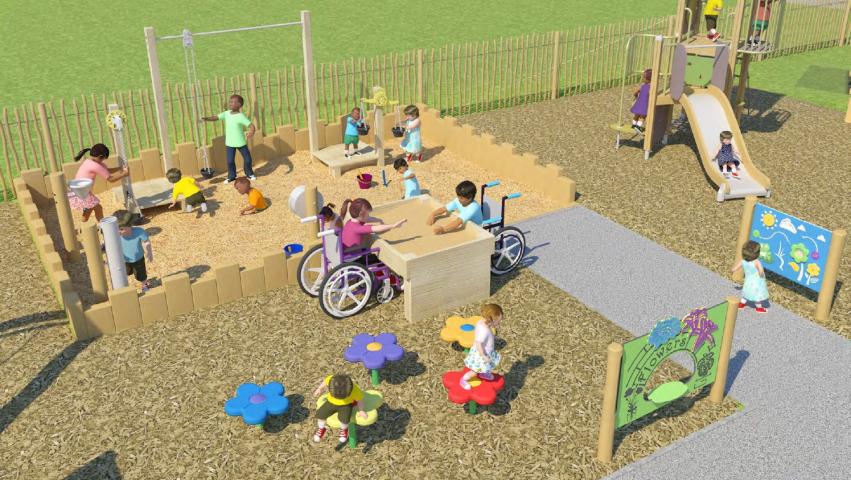 Children playing in playground