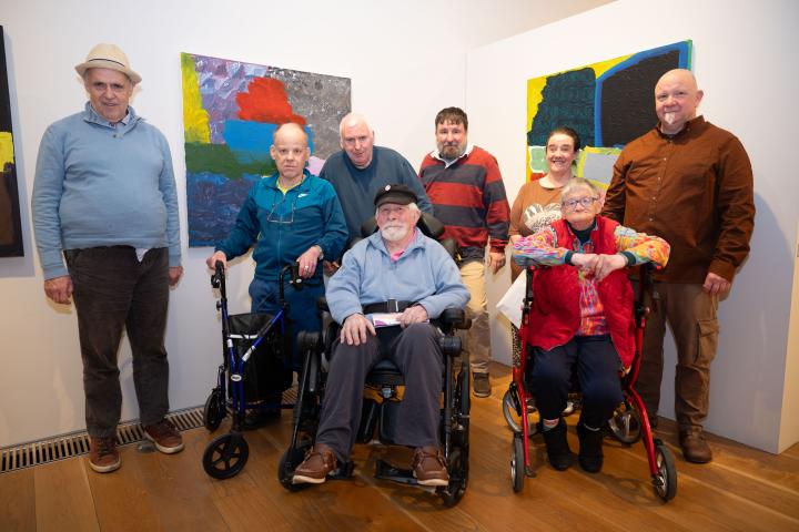 Artists from KCAT at the opening of Lifework Exhibition at dlr LexIcon
