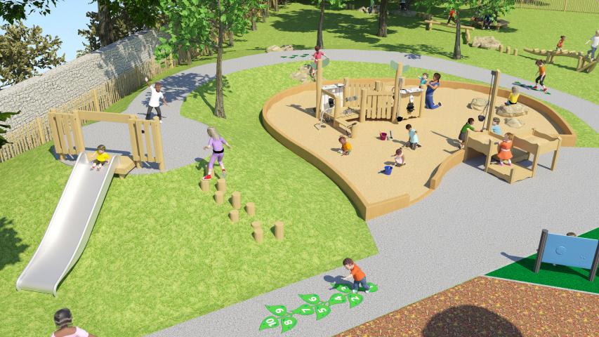 Plans for the redesign of the Carysfort Park playground