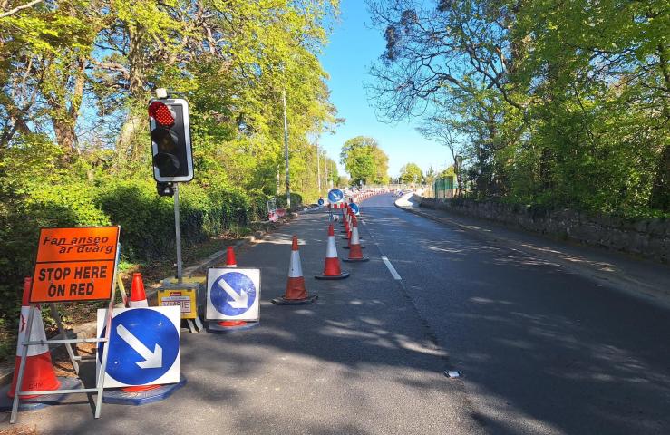 Enniskerry Road, just north of the Grange Growers Garden Centre.