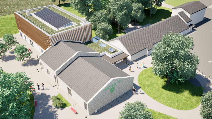 exterior of proposed sports facilities for Kilbogget Park
