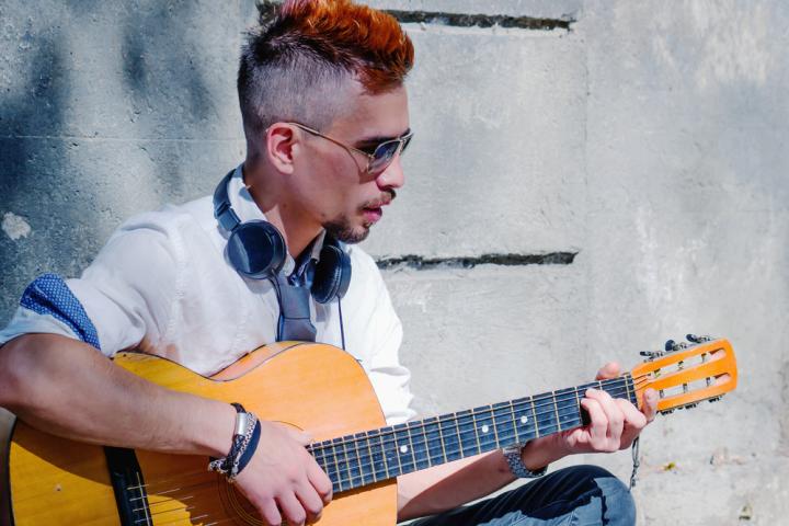 man with guitar
