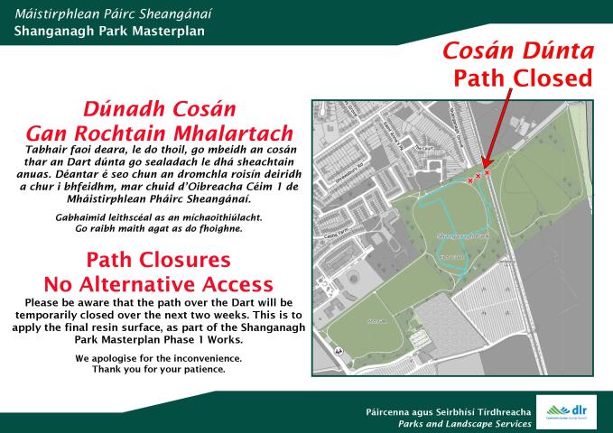 Shanganagh Park Path Closures