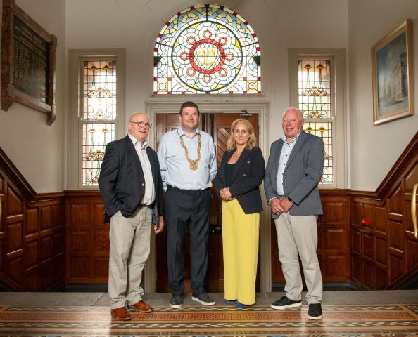 Brendan McGrath (Judge), An Cathaoirleach Cllr Barry Saul and Tim Caffery (Judge).