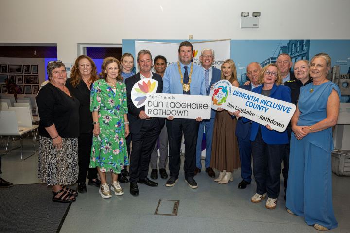 Group photo at the launch of the Dalkey Age Friendly and Dementia Inclusive initiative.