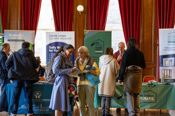 Residents and community groups engage with exhibitors and energy experts