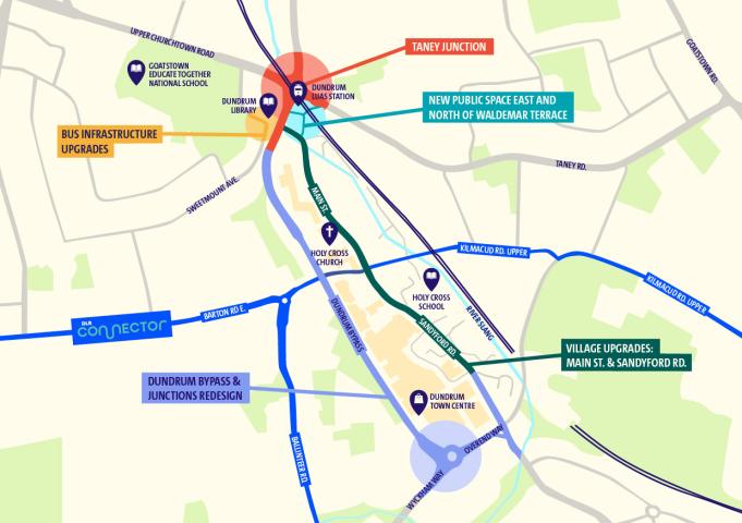 map of bus and road routes dundrum