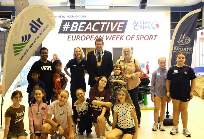 Councillor Barry Saul with participants from Kilcross Youth Club