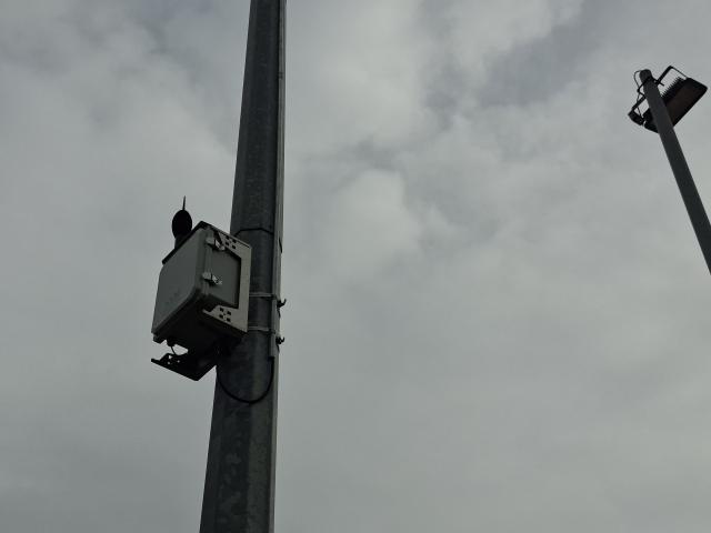 Photograph of a noise quality monitoring system at a location in dlr
