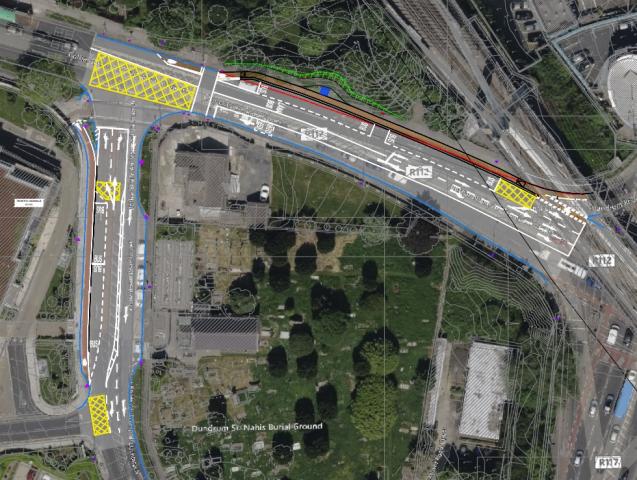 aerial map of road network