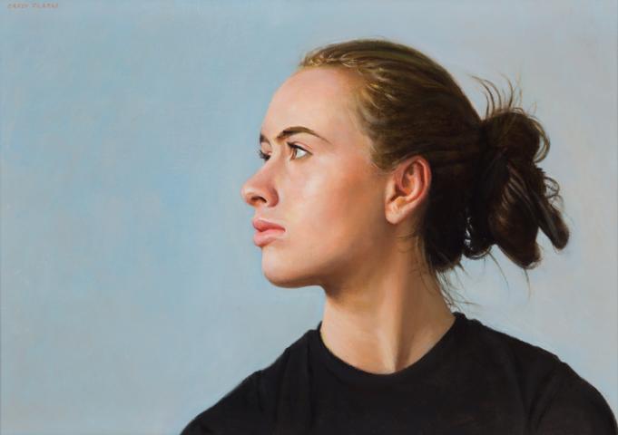 Outlook - portrait of girl by Carey Clarke