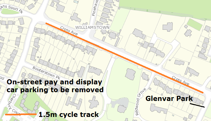 Cross Avenue Temporary Cycle Track