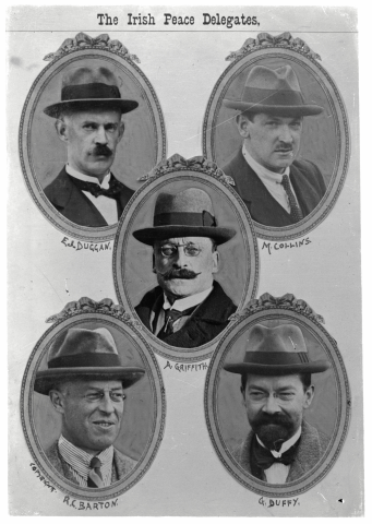 The Irish Peace Delegates. Credit: RTÉ Archives