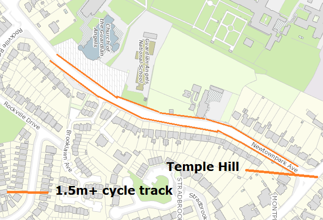 Newtownpark Avenue Temporary Cycle Track