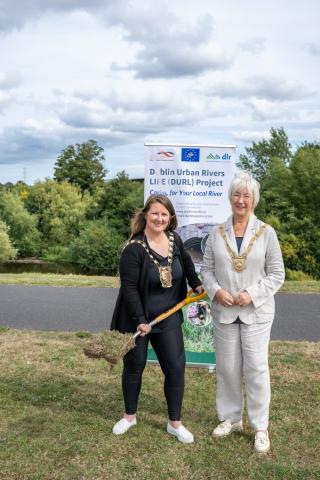 Dublin Urban Rivers LIFE Project - Dodder Valley Park Wetland Sod Turning Event