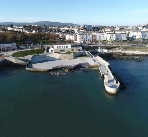 Dún Laoghaire Baths Aerial View Dún Laoghaire Baths Aerial View