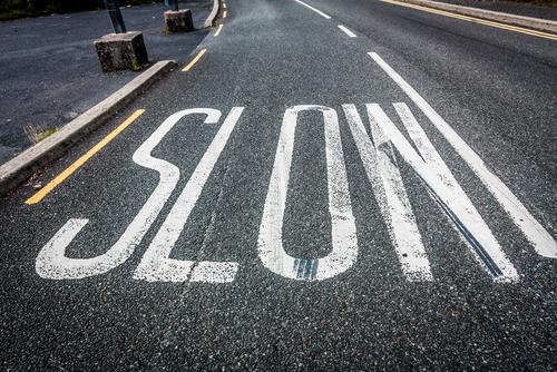 Slow Road Marking Slow Road Marking