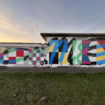 You Me and The Sea, mural at East Pier by Omin